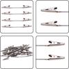 RUIAN 20 Pack Double Head Alligator 4'' Memo Clip Photo Picture Note Holders Metal Wire Clips Clamps for DIY & Crafts, Silver