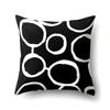 Polyester Pillow Case Car Decoration Home Printed Black and White Geometric Car Cushion Head Cushion Cover