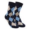 Women's Colorful Diamond Lattice Striped Socks Quality Plaid Diamond Pattern Argyle Geometric Harajuku Cotton Medium Tube Socks