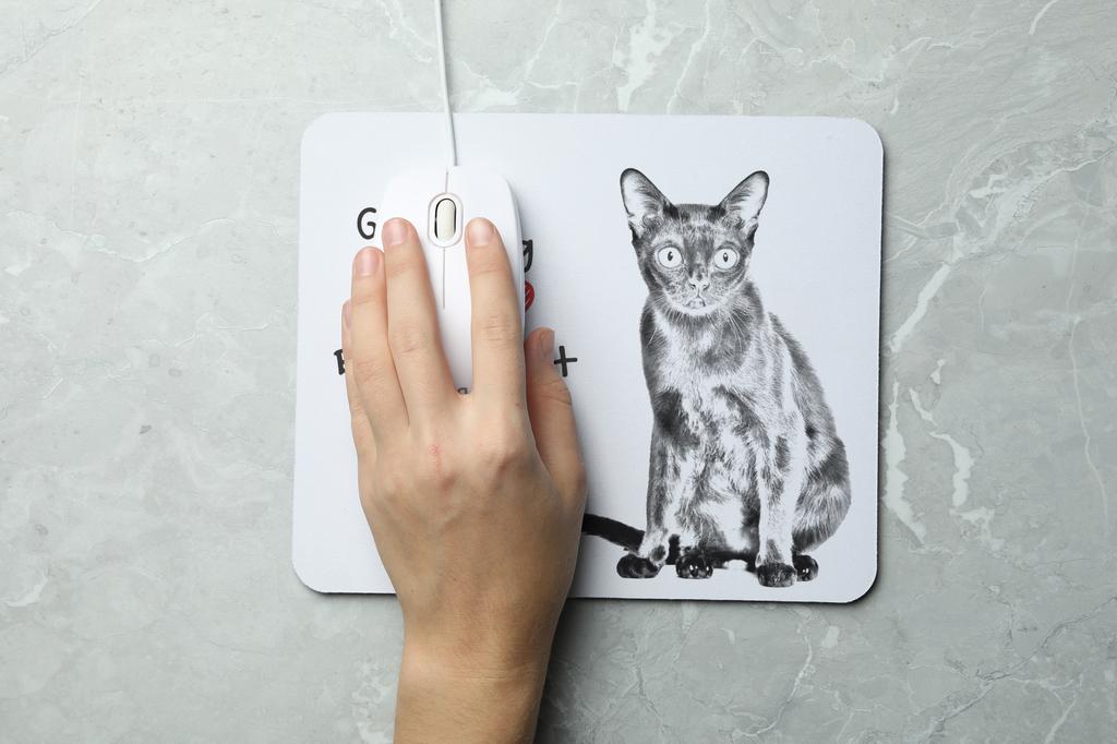 Bombay - mouse pad with print, personalized cat pad, unique gadget for an office worker from the Art-Dog brand