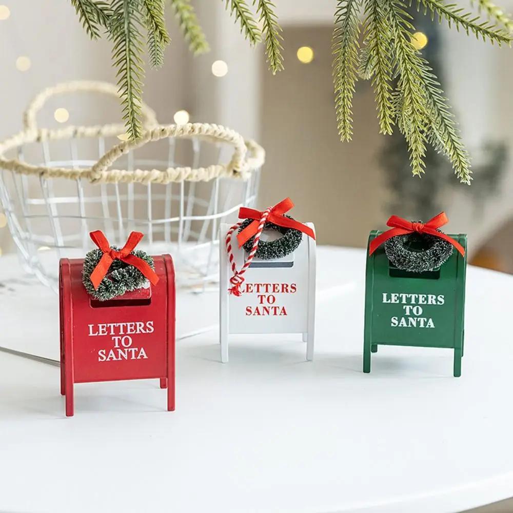Letters To Santa Christmas Hanging Postbox Santa Claus Pendant Xmas Ornament Handmade Creative Christmas Tree Decor Festival