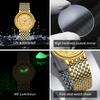 OPK 6005 Luxury Brand Men's Business Quartz Wristwatches Waterproof Luminous Diamond Gold Watch for Man Original