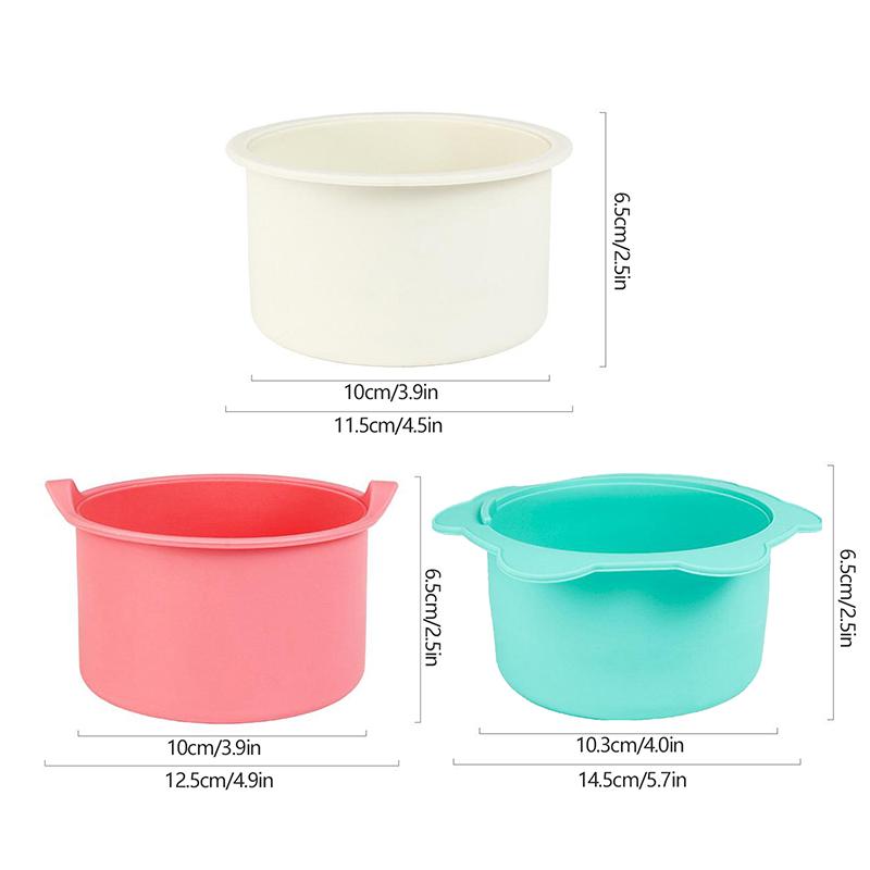 Wax Warmer Heat-Resisting Replacement Silicone Bowls Hair Removal Wax With Stirring Stick Non-Stick Pan Hair Removal Beauty