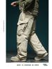Men's Loose Plus Size Outdoor Waterproof Ski Pants - Winter Warm 90% Duck Down, Cold-Resistant, Thick Cargo Style