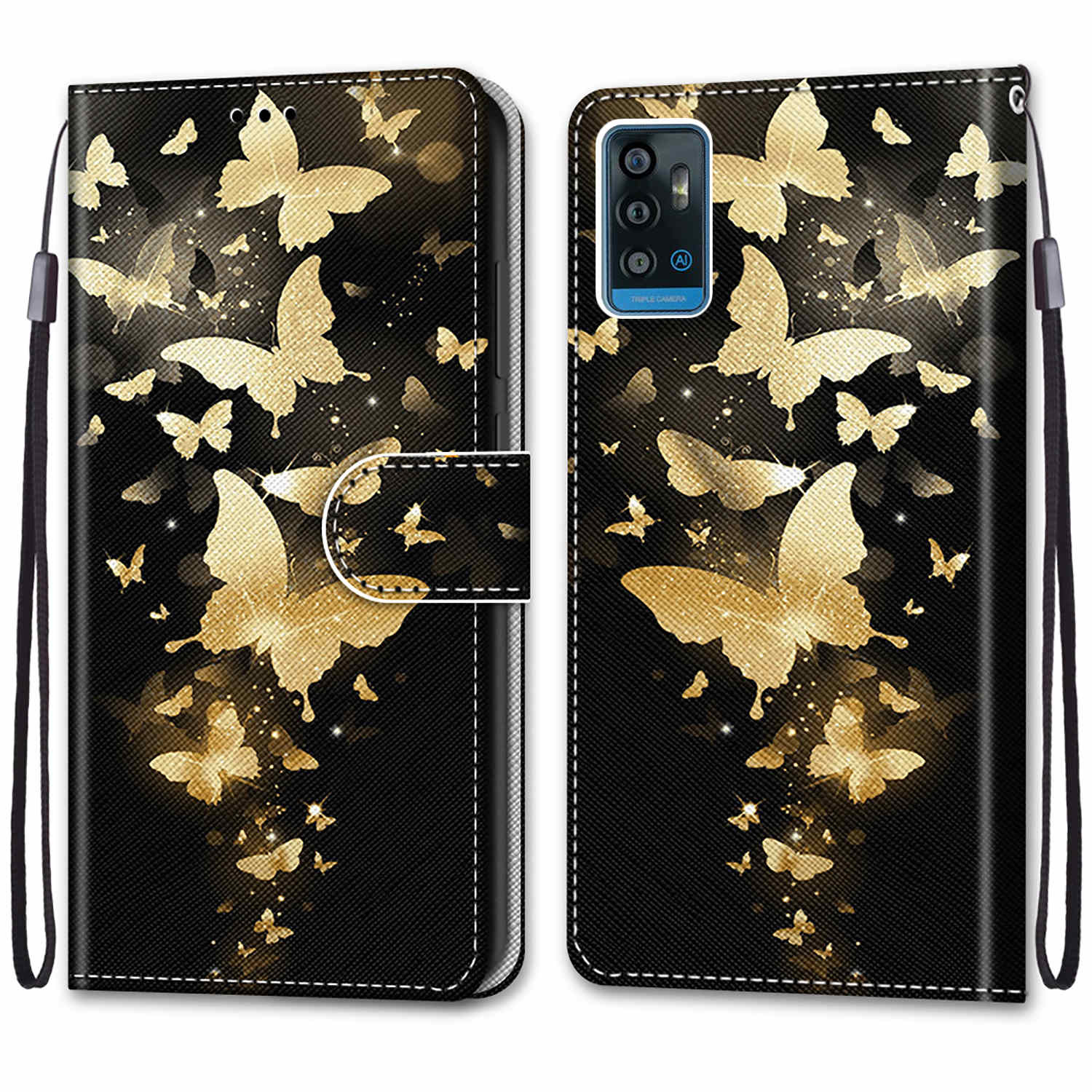 

Роскошный окрашенный кожаный чехол-кошелек в стиле книги, защитный чехол для ZTE Blade A71 A51 A31 A51Lite/ZTE Blade 20 Smart/ZTE Blade A5 (2020)/Лезвие A3(2020) ZTE Blade A51