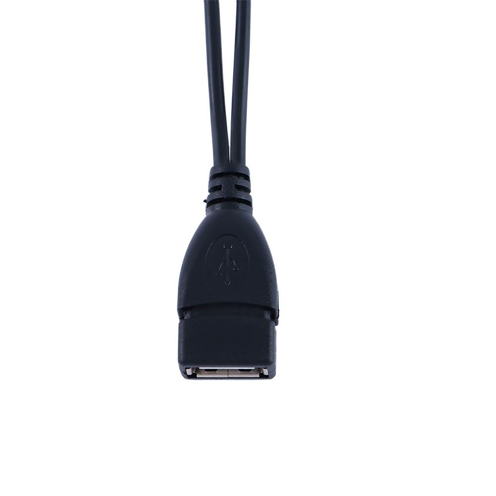 2-in-1 Male Female USB OTG Cable Adapter Power Cable Data Cable Y Splitter USB Adapter OTG Cable