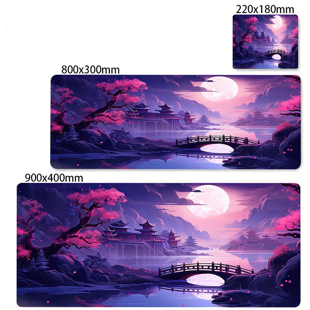 Pink Sakura Anime Mousepad Landscape Gaming Mouse Pad Xxl Mouse Mat Big Carpets Pc Computer Accessories Stitch Stuff Deskmat Rug