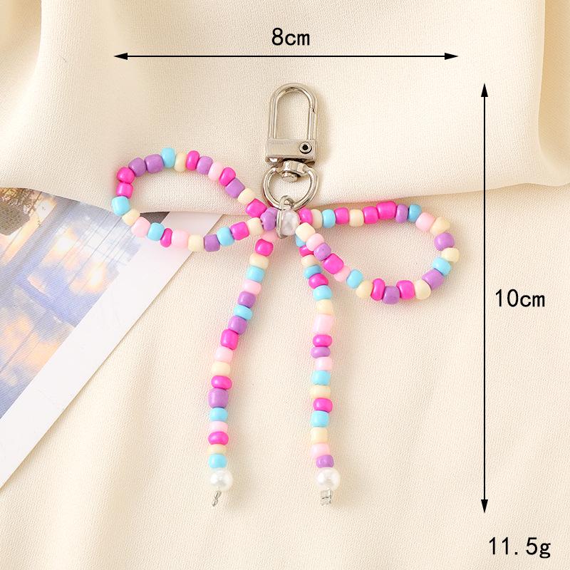 Creative Pearl Bow Pendant Keychain: Exquisite Gift Accessory for Bag or Phone Case