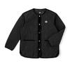 Lee Comfortable Round Neck Velvet Trim Down Jacket Women Outerwear Black LWT008952205146K11000