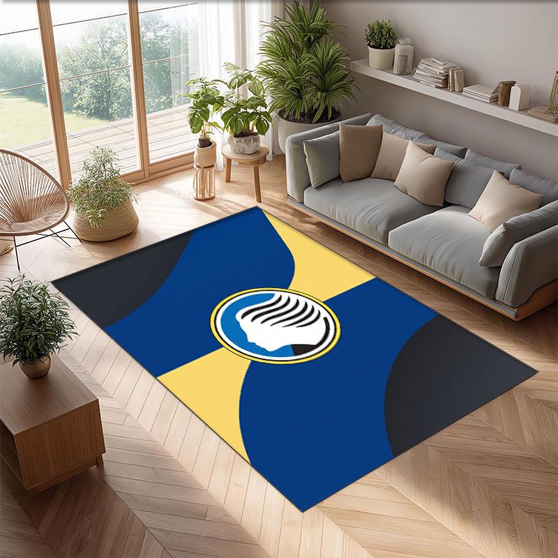 Tappeto Morbido per Pavimento Antiscivolo con Motivo Calcio Atalanta FC Tappeto per Interni Tappetino Decorazione Sportiva per Camera da Letto