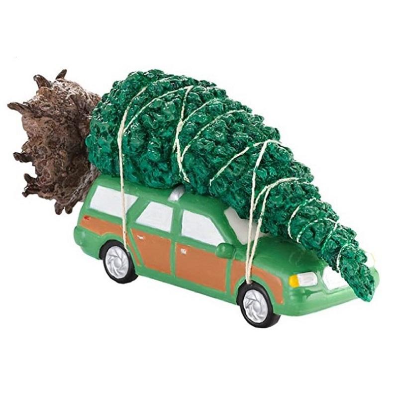 Christmas Luminous Resin House Santa Claus Car House Rural Holiday Garage Decoration Desktop Decoration Statue Christmas Gift