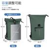 Fits Back Ventilated Side Suitable for Multifunctional Green [Lekesky] Roll-Top Backpack, Waterproof, Expandable, 18-25L, 17-inch Laptop, Lightweight,
