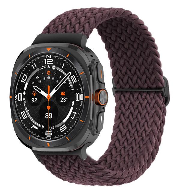 For Samsung Galaxy Watch 7 Ultra Band 47mm Accessories Adjustable Braided Solo Loop Nylon Bracelet Galaxy Watch Ultra Strap 47mm