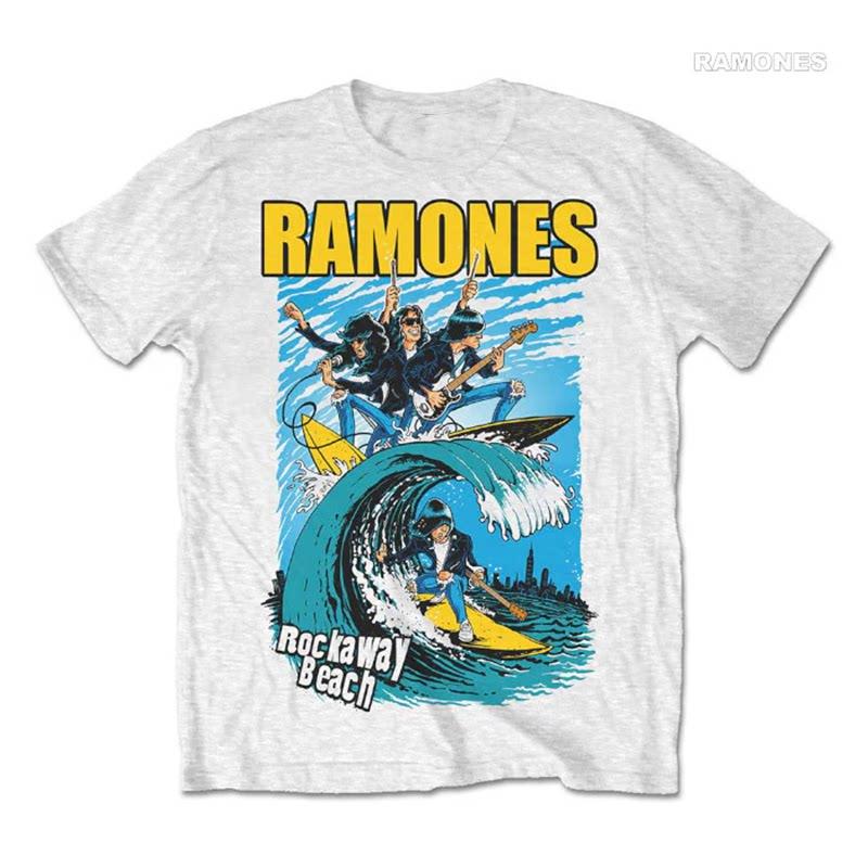 

ZX New The Ramones Legendary American Punk Band Rock Music Cotton Print ShortSleeved TShirt 4XL