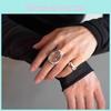 Elegant French Vintage Oval Transparent Water Drop Ring For Women Adjustable Design