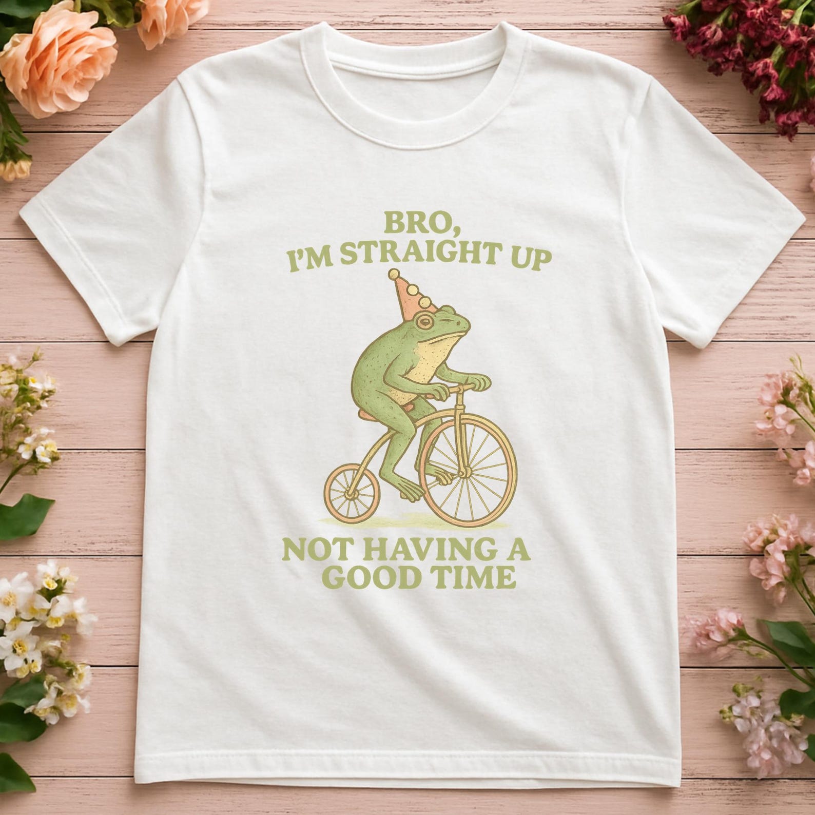 Funny Frog Shirt – Vintage Clowncore Aesthetic, Meme Tee M