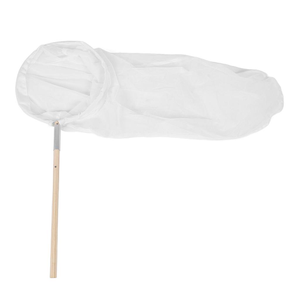 Kids Fly Catching Net with Wood Pole Handle Polyester Iron Scalewing Fly Net Nature Exploration Toy for Outdoor Playing