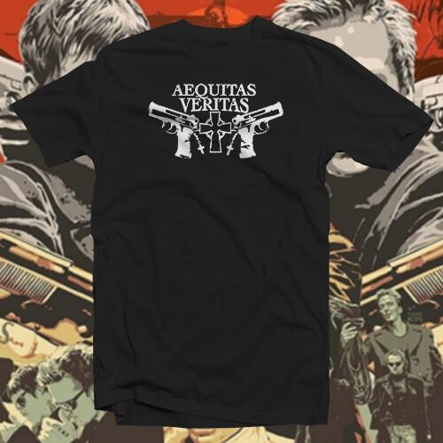 Aequitas Veritas ХЛОПКОВАЯ ФУТБОЛКА Культовый Классический Фильм Приключения Боевик Унисекс Футболка S