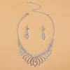 3 pieces of women's fashionable and trendy necklaces and earrings set, wedding banquet and party accessories