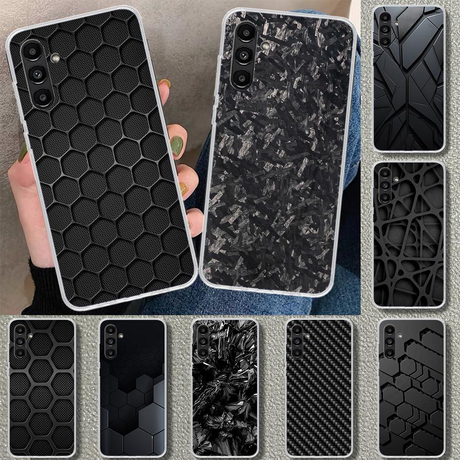 Forged Carbon Pattern Phone Case Cover for Samsung Galaxy A17 A16 A26 A36 A56 A57 A37 A15 A25 A35 A55 A14 A24 A34 A54 A13 A23 A3