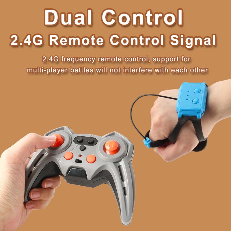 11-Pass Dual Remote Control Light And Music Spray With Usb Water Bomb Remote Control Tank, Children'S Simulation Toy Car