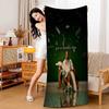 D-Doechii Microfiber Printed Beach Towel Mountain Climbing Yoga Beach Swimming Running Absorbent Soft Towel