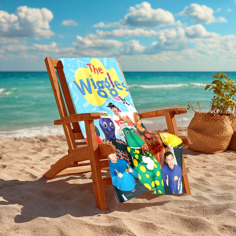 1pc The Wiggles1 Beach Towel, Comfortable and Thick, and Swimming/Bath/Picnic/Camping Towel, Suitable for Seaside Beaches