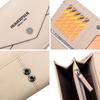 Humerpaul The First Layer of Cowhide Ladies Clutch, Large-capacity RFID Anti-theft Swipe Multi-card Wallet with Photo Window