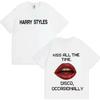 Harry Styles bučiuokis visada diskoteka kartais hiphopas spaudinys marškinėliai apvalia apykakle jaukūs vyriški trumparankoviai marškinėliai paaugliai unisex