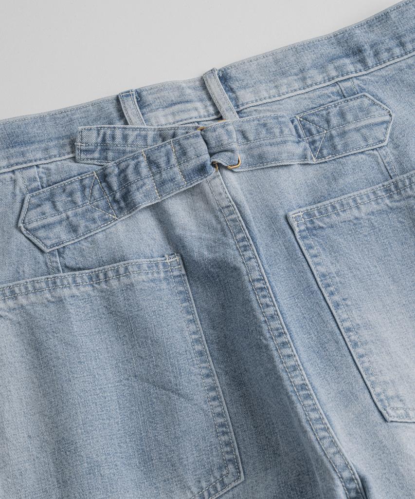 Bihebieo Distressed M35 Trousers Indigo Bleached