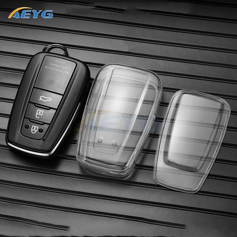 Tpu Car Remote Key Case Cover For Toyota Prius Camry Corolla Chr C-Hr Rav4 Land Cruiser Prado Keychain Accessories