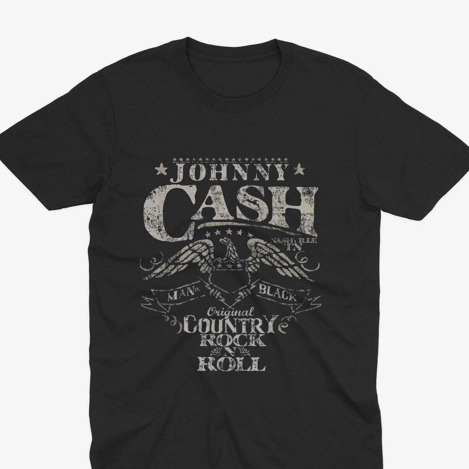 Johnny Cash Tribute T-Shirt – The Man in Black, Johnny Cash Gift, Johnny Cash Tee, Johnny Cash Fan, Johnny Cash Gift, The Highwaymen XL