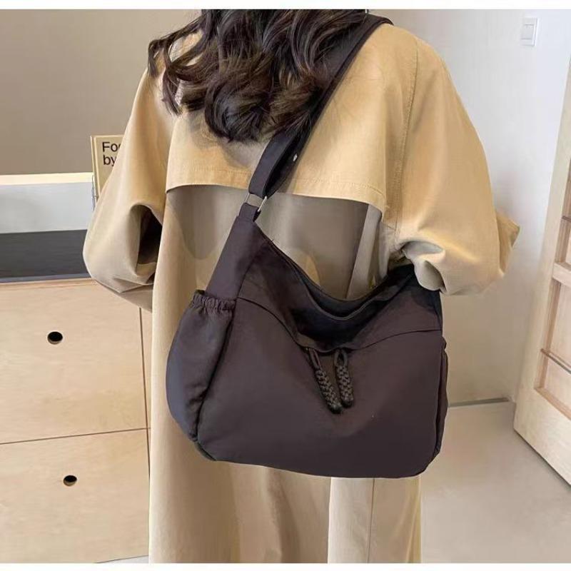 Casual Large Capacity Crossbody Bags for Women Simple Travel Portable Ladies Shoulder Bag Solid Color Female Tote Handbags