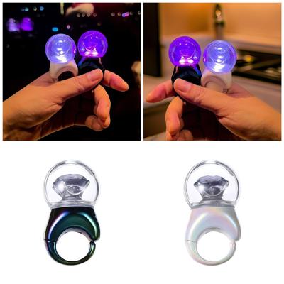 Portable Cheer Stick Rings With Multicolor LED Lights Jewelry Accessory for Concerts Parties and Sports Event Use