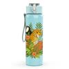 1PC Tropical Leopard Pattern 750ml Color Plastic Sports Water Bottle Leakproof Flip Straw Lid Suitable for Sports Office Home Use