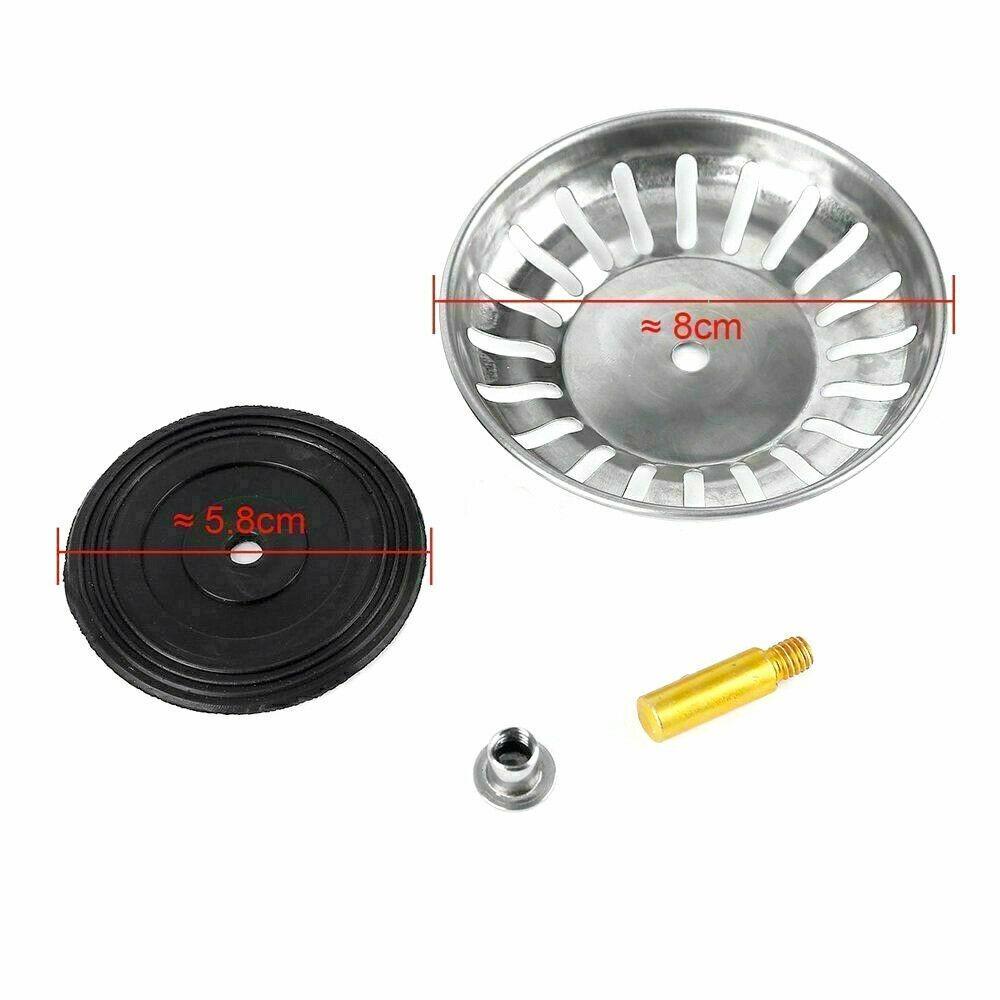 2PCS Sink Drain Stainless Steel Sink Stopper Drain Cover Filter Basket Strainer for Kitchen Dishwasher Kitchen Accessories