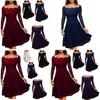 Elegant Women's Vintage Lace Boat Neck Formal Wedding Cocktail Evening Party Swing Dress