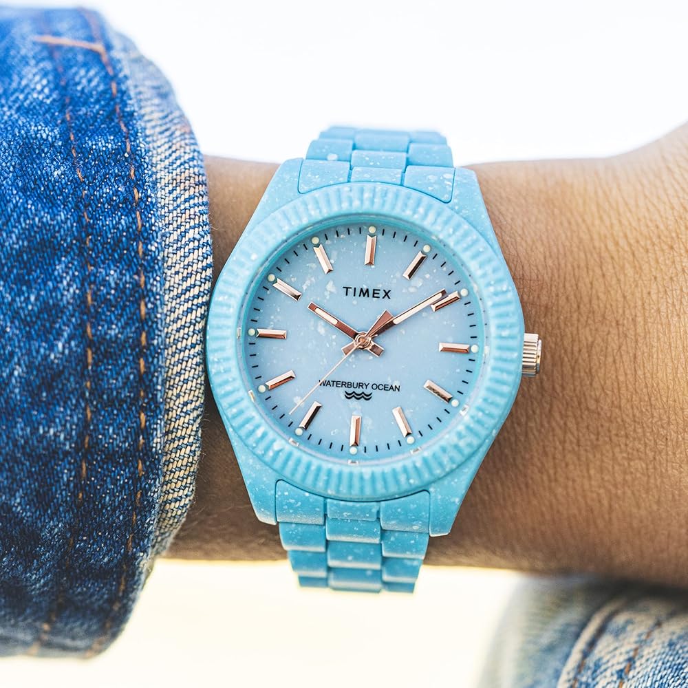 TIMEX Waterbury Ocean 37mm TW2V33200 Unisex Quartz Blue Sustainable Watch [Parallel Import]