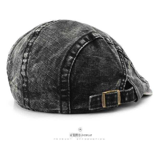 Women's Washed Forward Cap Men's British Outdoor Sports Casual Sun Hat Beret