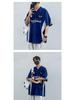 Men's V-Neck Motorcycle Style Embroidered Hip-hop Jersey