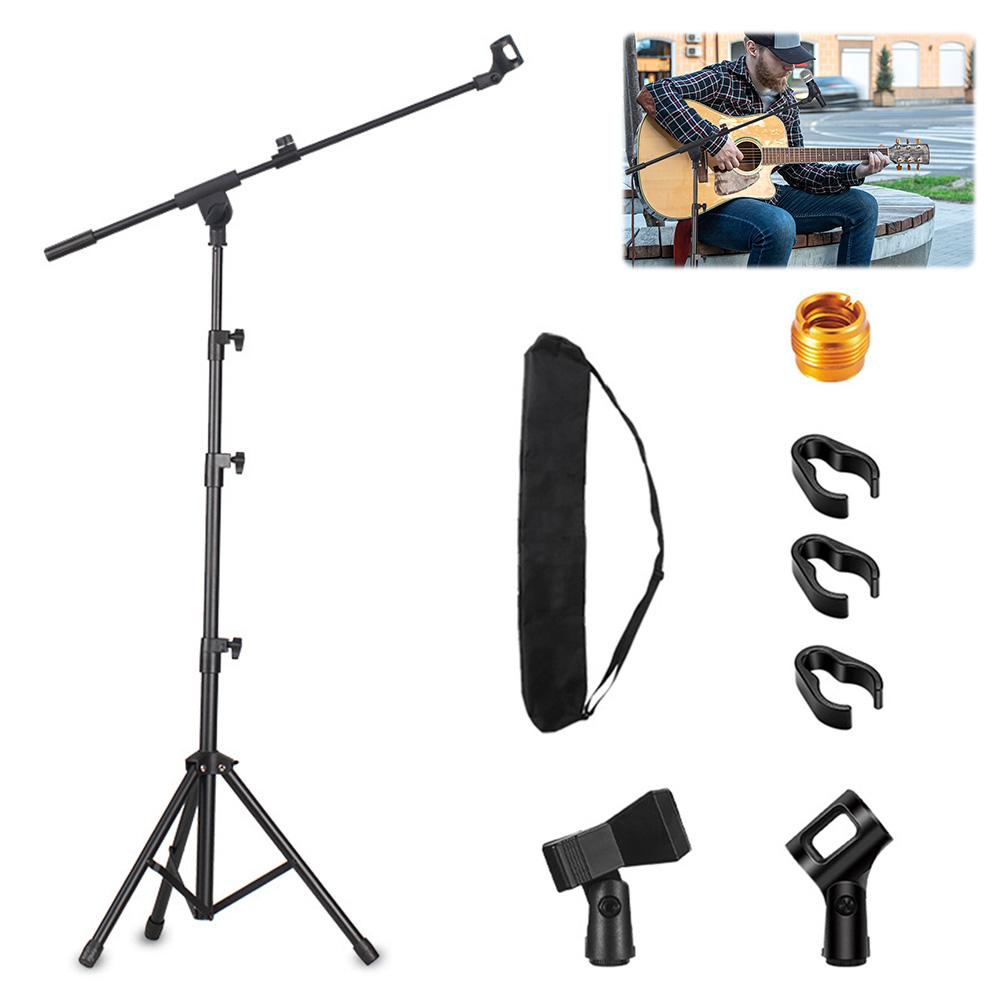 Floor Mic Stand Tripod Boom Arm Microphone Holder Height Adjustable Mic Holder Suitable for Any Microphone Performance Singing