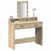 Makeup Table with Storage Brown 100 x 41 x 140 cm Engineered Wood