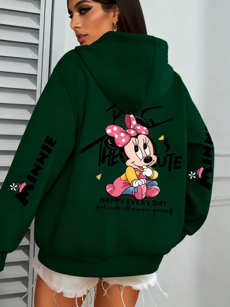 Υπερμεγέθης Vintage Disney Μπλούζα Πουλόβερ με Μοτίβο Μίνι Γυναικεία Ανδρική Καθημερινή Φούτερ Μπλούζα Streetwear Μόδα Τοπ Εαρινή Φθινοπωρινή Μόδα