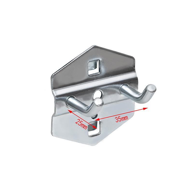 Panou Perforat Metalic cu Găuri Pătrate, Raft pentru Scule cu Cârlige pentru Șurubelnițe