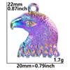10pcs/Lot Multistyle Animal Pendants Rainbow Charms For Jewelry Making Supplies Eagle Bat Elephant Charm Frog Duck Shark Pendant