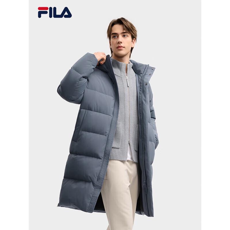 FILA Unisex Long Hooded Down Jacket