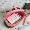 Cute Plush Cherry Cake Pencil Bag Girls Ins Style Exquisite Pen Storage Case Large Capacity Student High-value Stationery Boxes