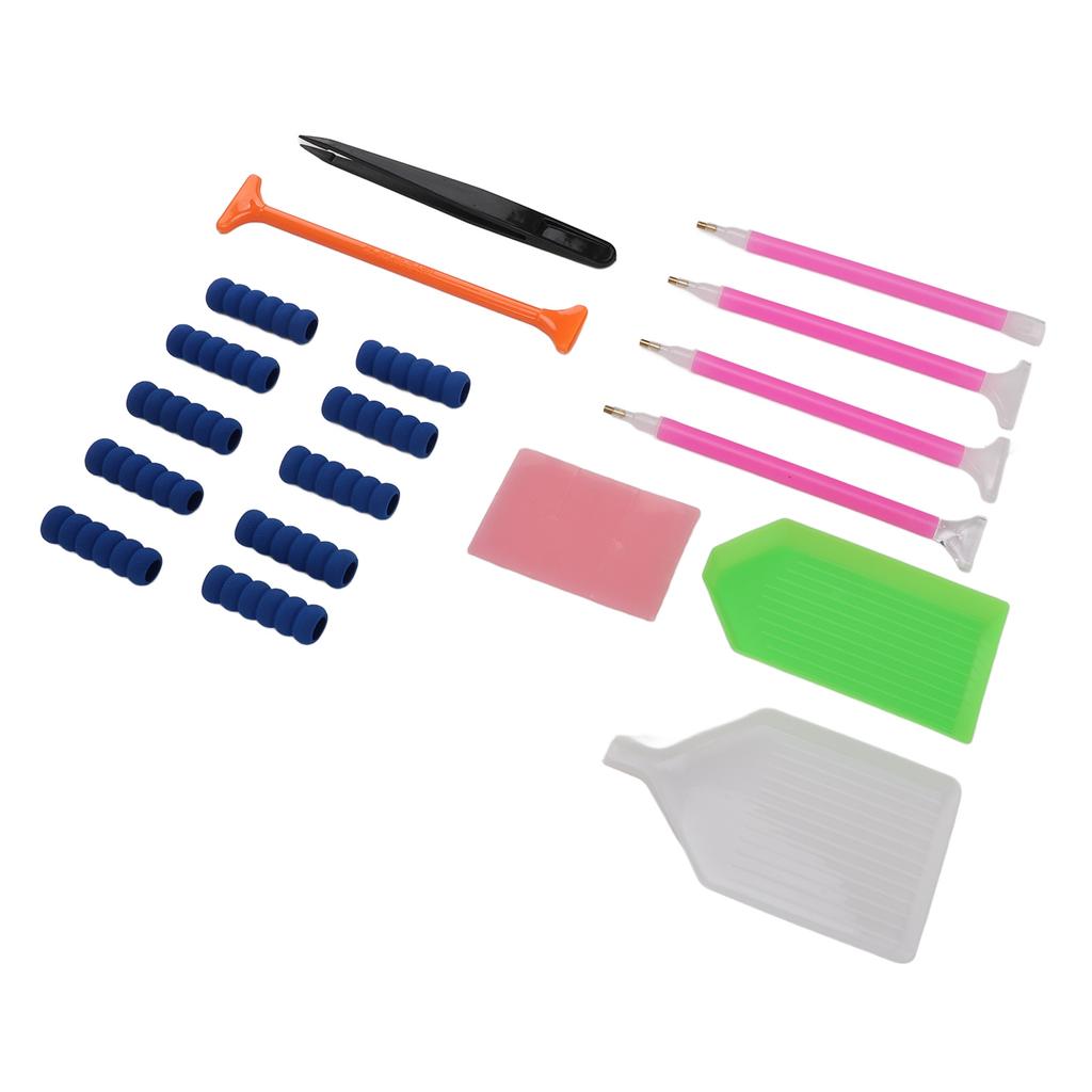 19PCS Diamond Painting Tool Set Increase Efficiency Rhinestone Painting Accessories for Beginners Ex