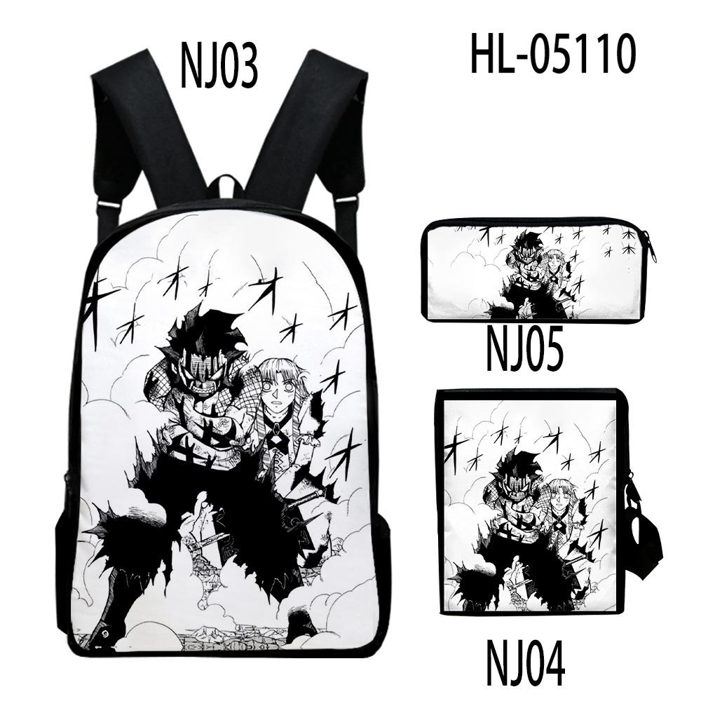 Klassisch Neuheit Zatch Bell Anime 3D-Druck 3 Stück/Set Schüler Rucksäcke Laptop Tagesrucksack Rucksack Schräg Schultertasche Federmäppchen