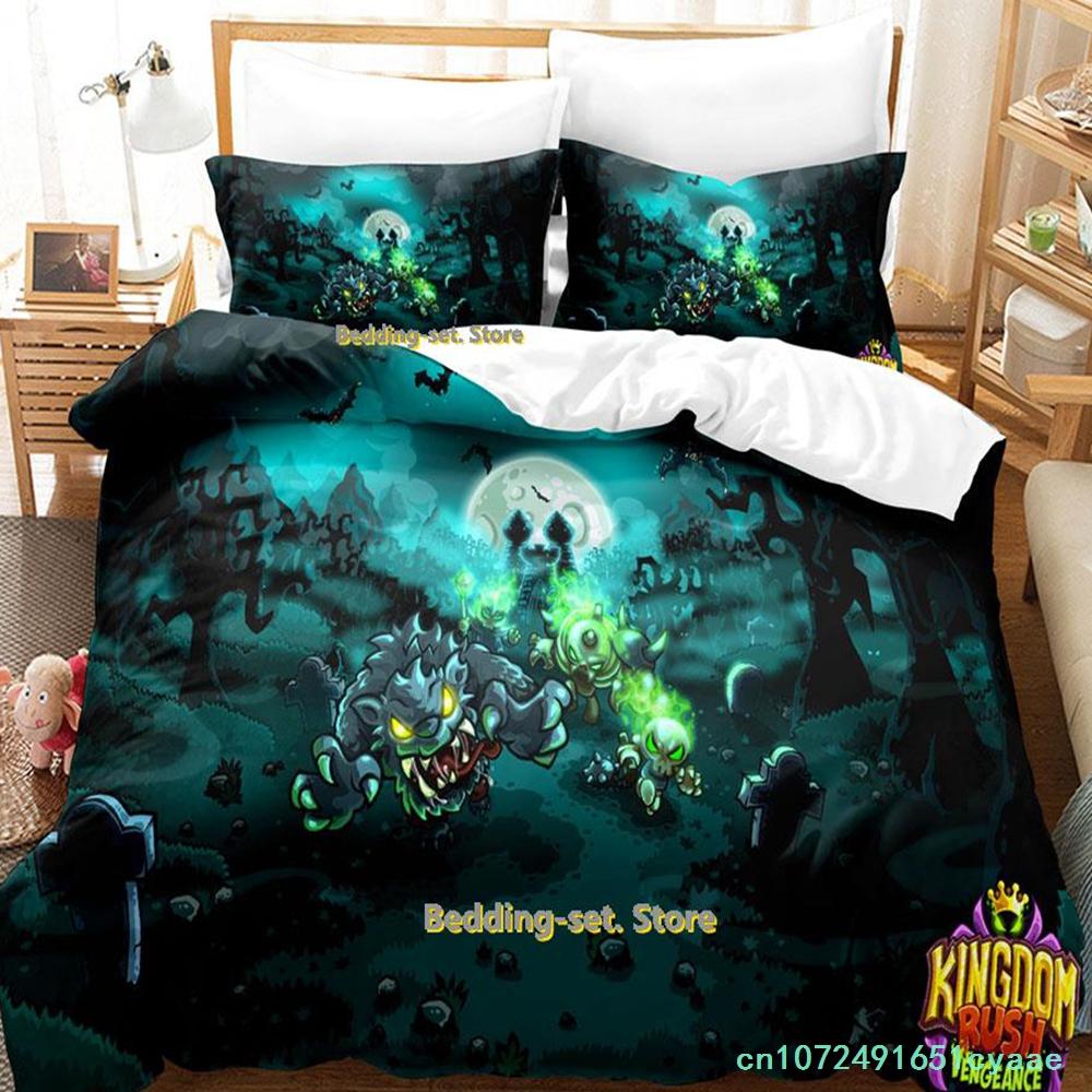 New Kingdom Rush Bedding Set Single Twin Full Queen King Size Bed Set Adult Kid Bedroom Duvetcover Sets Anime Parure De Lit Bed